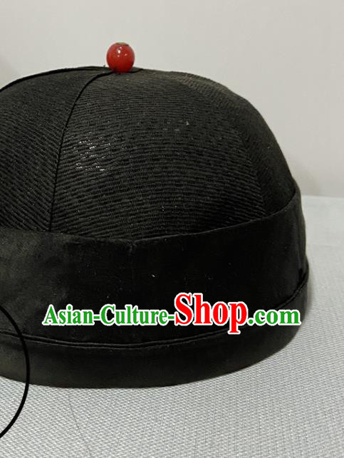Chinese Traditional Royal Highness Mandarin Headwear Qing Dynasty Prince Hat Ancient Manchu Childe Headdress