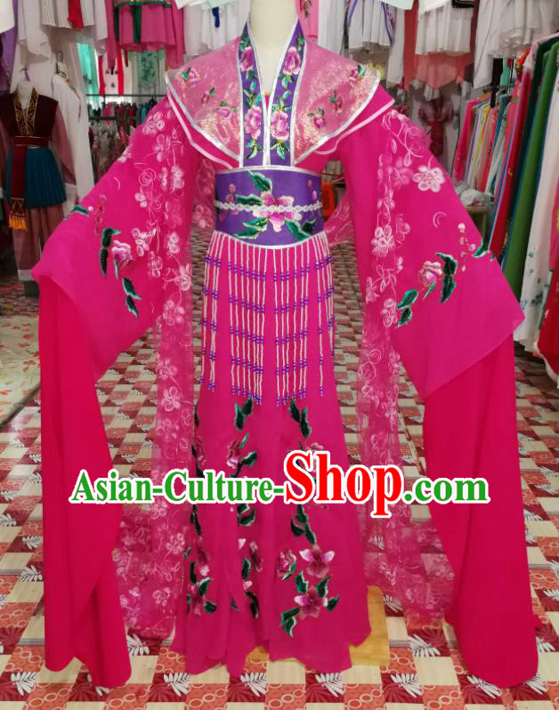 China Traditional Peking Opera Hua Tan Clothing Ancient Imperial Concubine Garment Costumes Huangmei Opera Fairy Rosy Dress Outfits