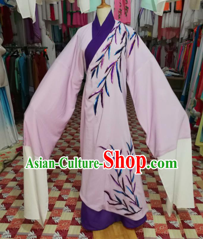 China Shaoxing Opera Scholar Xu Xian Garments Beijing Opera Xiaosheng Lilac Robe Uniforms Traditional Opera Young Male Clothing