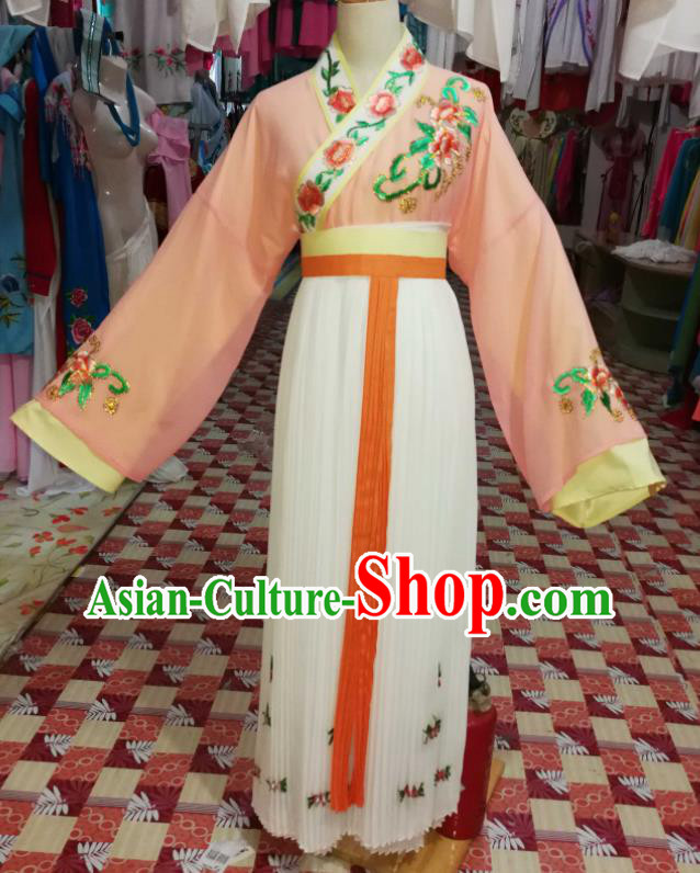 China Ancient Young Lady Garment Costumes Huangmei Opera Actress Dress Outfits Traditional Peking Opera Huadan Clothing
