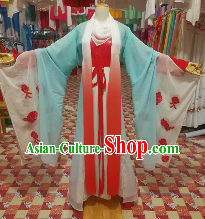 China Shaoxing Opera Actress Dress Outfits Traditional Peking Opera Imperial Concubine Clothing Ancient Palace Woman Garment Costumes