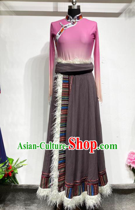Chinese Mongol Nationality Dance Clothing Ethnic Performance Costume Woman Dance Garments Mongolian Minority Dress Outfits