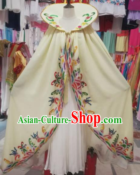 China Traditional Peking Opera Empress Clothing Ancient Princess Garment Costume Huangmei Opera Actress Yellow Mantle