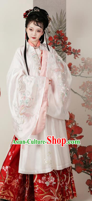 China Ming Dynasty Aristocracy Lady Historical Garment Costumes Ancient Noble Beauty Hanfu Dress Apparels for Women