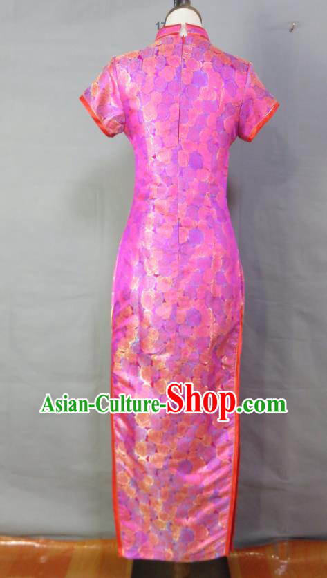 China Traditional Qipao Dress Bride Toasting Clothing Wedding Garment Costumes Light Pink Cheongsam