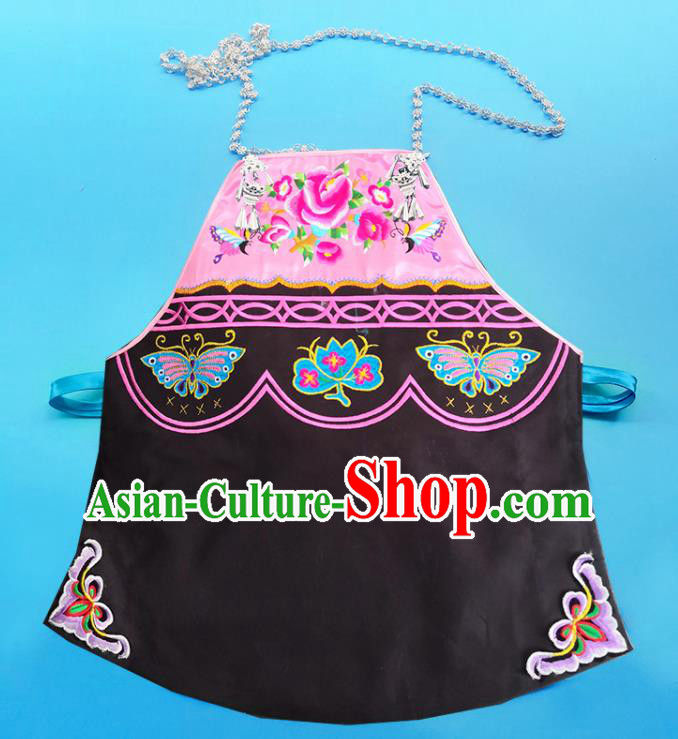 Chinese Puyi Minority Informal Vest Guizhou Ethnic Woman Stomachers Bouyei Nationality Embroidery Top Garment