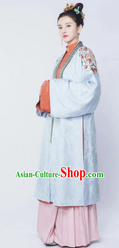 China Ming Dynasty Young Mistress Hanfu Dress Drama Palace Princess Replica Garments Ancient Court Woman Clothing