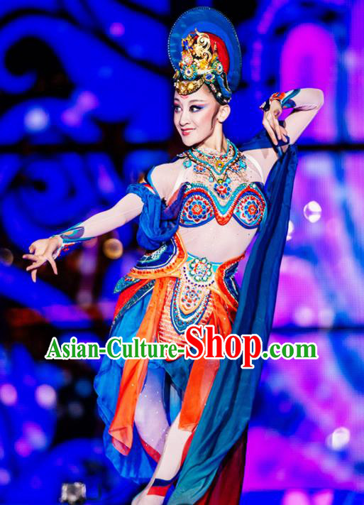 China Classical Dance Clothing Woman Group Dance Garment Costume Flying Apsaras Dance Performance Dress