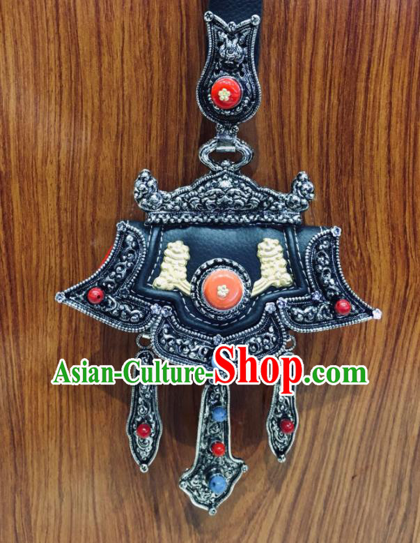 Handmade China Ethnic Wedding Sachet Pendant Tibetan Robe Cupronickel Waistband Jewelry Zang Nationality Waist Accessories