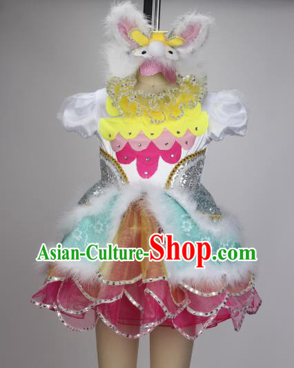 Professional Children Modern Dance Clothing Girl Dancewear Ballet Dance Garment Costume Tu Tu Dance Veil Dress