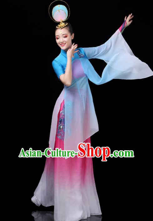 China Woman Group Dancewear Classical Dance Clothing Umbrella Dance Garment Costumes Fairy Dance Outfits
