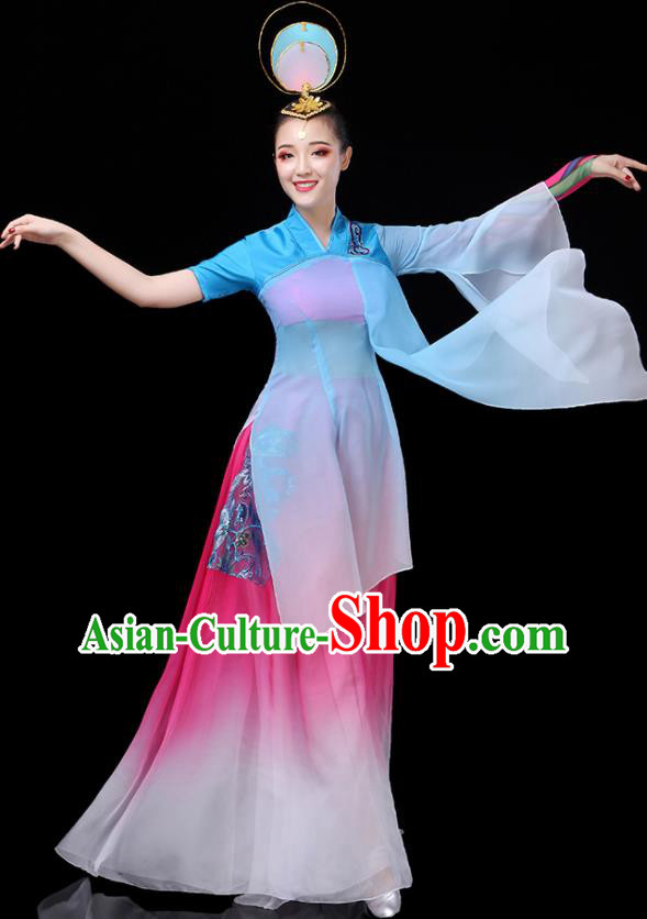 China Woman Group Dancewear Classical Dance Clothing Umbrella Dance Garment Costumes Fairy Dance Outfits