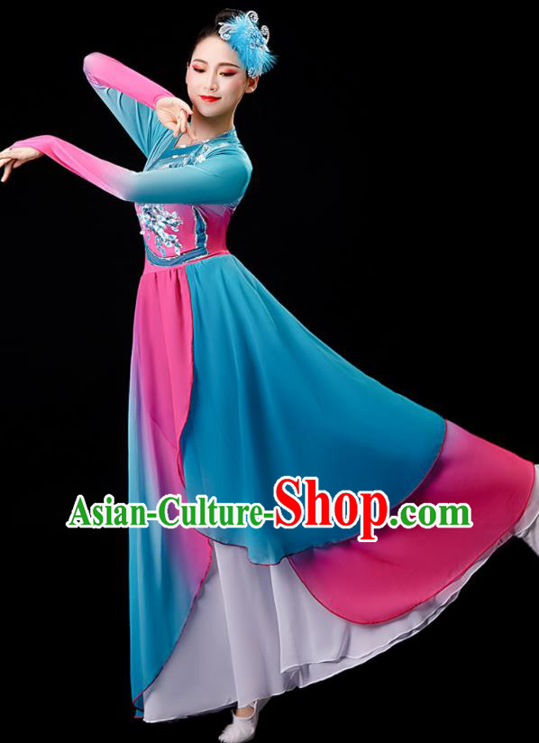 China Classical Dance Clothing Umbrella Dance Garment Costumes Fan Dance Outfits Woman Group Dancewear