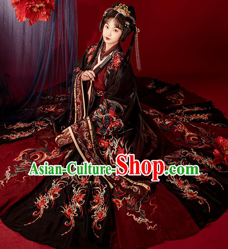 China Jin Dynasty Wedding Historical Clothing Ancient Palace Princess Garment Costumes Traditional Court Beauty Hanfu Dresses Complete Set