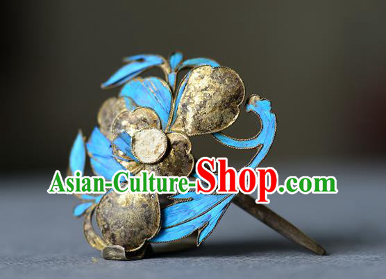 Chinese Traditional Court Hair Accessories Handmade Qing Dynasty Imperial Consort Hair Stick Ancient Empress Silver Hairpin