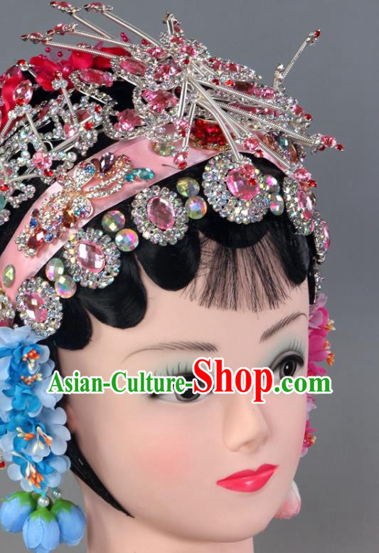 Chinese Beijing Opera Diva Headdress Peking Opera Hua Tan Hair Accessories Ancient Noble Lady Head Ornaments