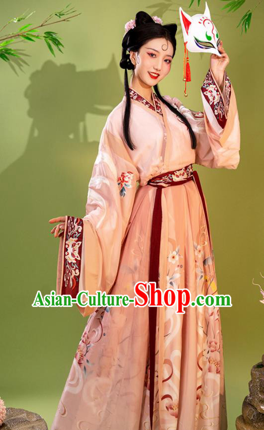 China Traditional Jin Dynasty Hanfu Dress Clothing Ancient Fairy Princess Garment Costumes for Women
