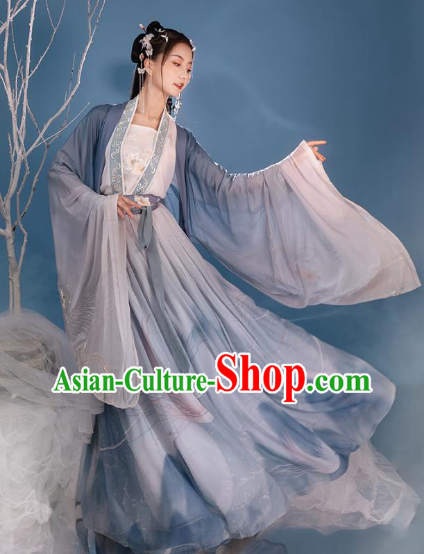 China Ancient Royal Princess Garment Costumes Song Dynasty Palace Infanta Hanfu Dress Traditional Historical Clothing for Women