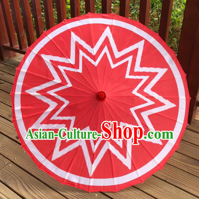 Chinese Traditional Dance Umbrella Handmade Red Silk Umbrellas Folk Dance Umbrella Classical Dance Umbrella
