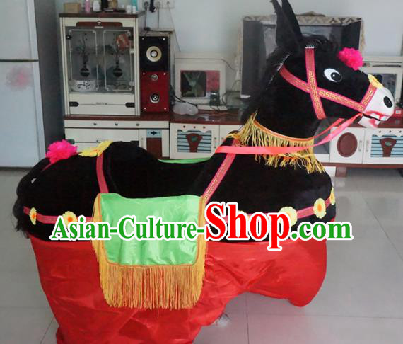 Chinese Folk Dance Accessories New Year Performance Props Yangko Dance Black Donkey Land Boat