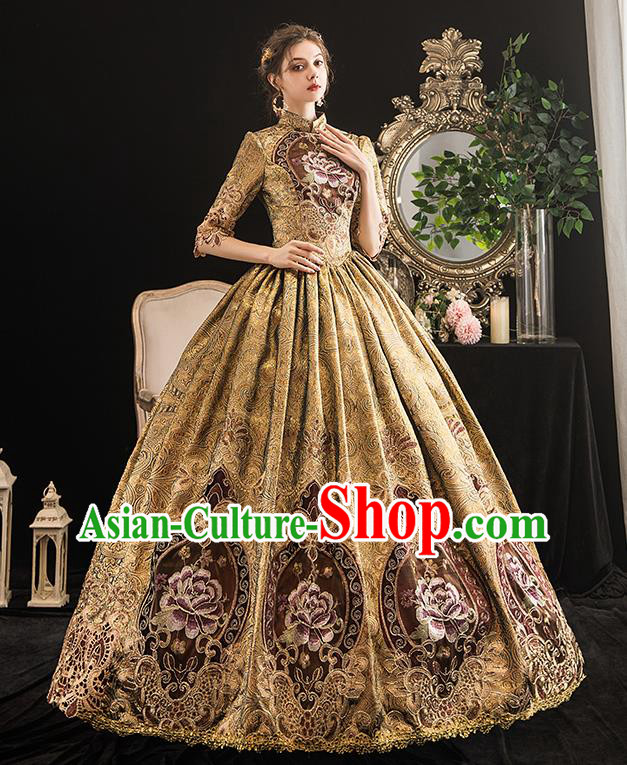 Top French Formal Attire European Drama Performance Clothing Western Court Princess Full Dress Christmas Garment Costume