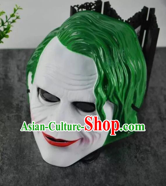 Professional Stage Performance Accessories Halloween Cosplay Clown Face Mask Handmade Joker Mask Headgear