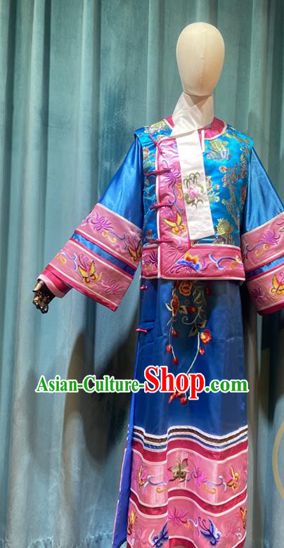Chinese Qing Dynasty Princess Blue Dress Outfits Traditional Drama My Fair Princess Xiao Yanzi Garment Costumes Ancient Palace Lady Clothing