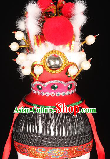 Chinese Beijing Opera Xiaosheng Hair Accessories Ancient Noble Childe Hairdo Crown Handmade Chaozhou Opera Prince Headpieces