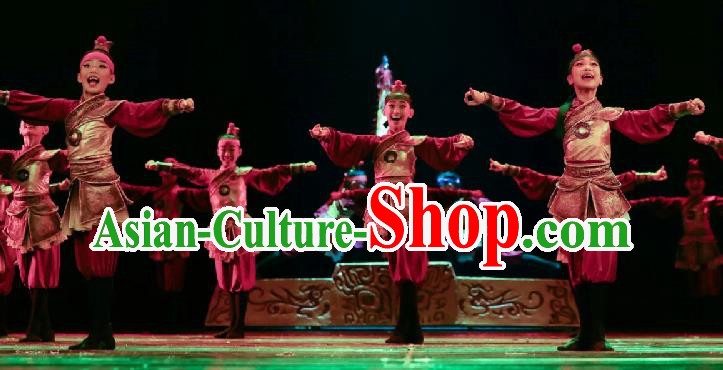 China Opera Dance Costumes Folk Dance Outfits Children Dance Fashions General Dance Uniforms