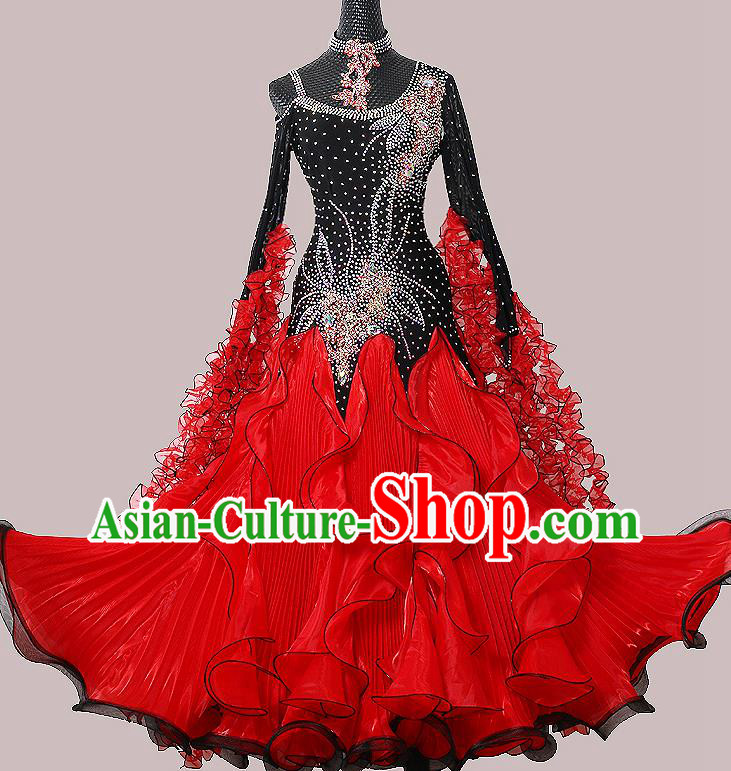 Custom Waltz Competition Costume Modern Dance Fashion International Dance Performance Dress Ballroom Dancing Clothing
