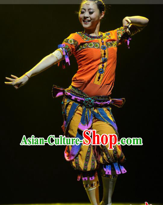 China Yangko Dance Uniforms Fan Dance Costumes Folk Dance Outfits Woman Group Dance Fashions