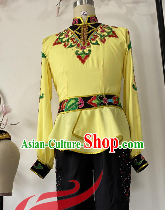 Chinese Uyghur Nationality Male Clothing Ethnic Group Dance Uniforms Xinjiang Minority Performance Garment Costumes