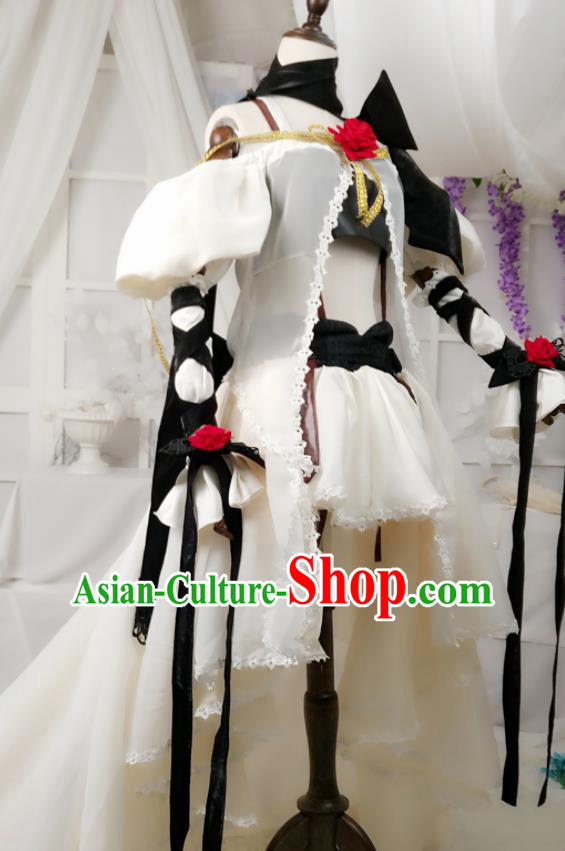 Custom Halloween Cosplay Knight Garment Costume The Lost Memory Game Character Clothing Cosplay Fairy White Dress
