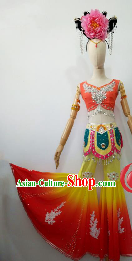Chinese Stage Performance Flying Apsaras Outfits Female Group Dance Clothing Classical Dance Garment Costumes