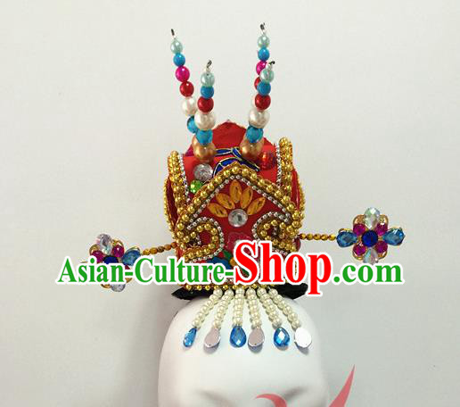 Top China Ethnic Dance Hair Accessories Minority Female Group Dance Hair Crown Korean Nationality Stage Performance Headwear