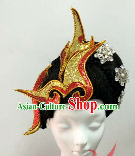 Top China Spring Festival Gala Stage Performance Headdress Classical Dance Hairpieces Court Female Dance Hair Accessories