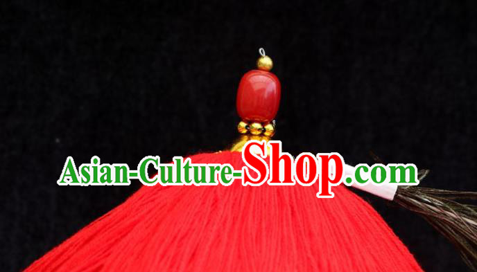 Chinese Qing Dynasty Official Headdress Peking Opera Royal Highness Hat Ancient Manchu Prince Headwear