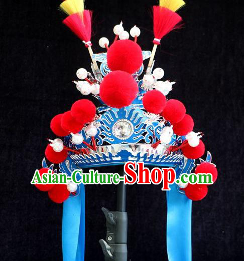 China Beijing Opera Swordswoman Headdress Ancient Female General Helmet Opera Dance Hat