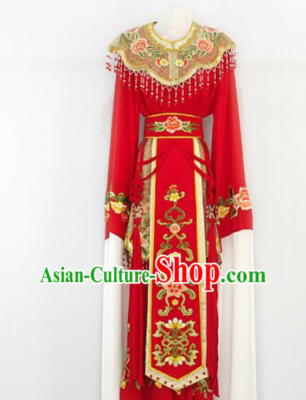 Chinese Peking Opera Hua Tan Clothing Ancient Noble Lady Garment Costumes Traditional Gaoja Opera Princess Red Dress Outfits