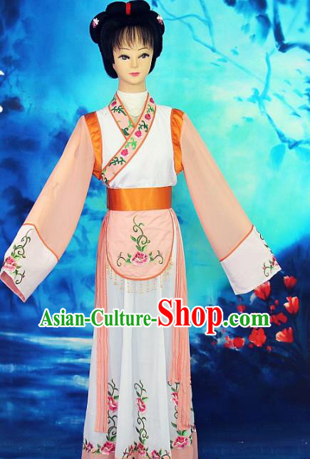 Chinese Ancient Servant Girl Dress Outfits Traditional Shaoxing Opera Young Lady Garment Costume Beijing Opera Xiaodan Clothing