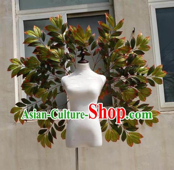 Custom Cosplay Props Angel Leaf Wings Halloween Fancy Ball Wear Carnival Parade Accessories Miami Stage Show Decorations