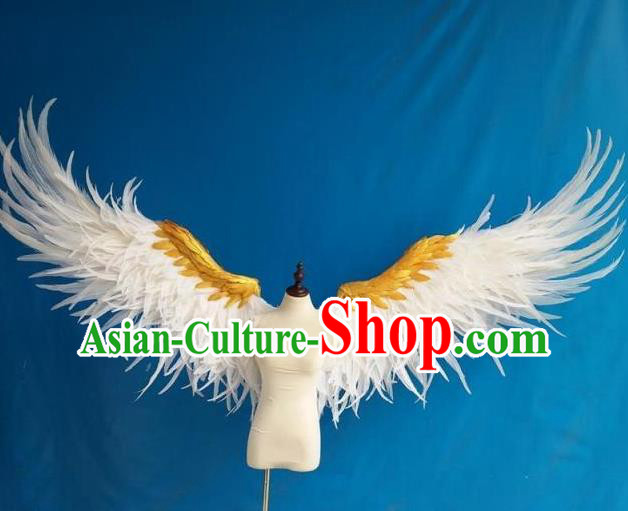 Custom Cosplay Angel Deluxe Feather Wings Halloween Fancy Ball Props Carnival Catwalks Accessories Miami Parade Show Decorations