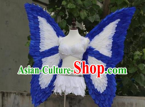 Custom Halloween Cosplay Feathers Wear Carnival Parade Back Accessories Miami Angel Butterfly Wings Fancy Ball Deluxe Decorations Stage Show Props