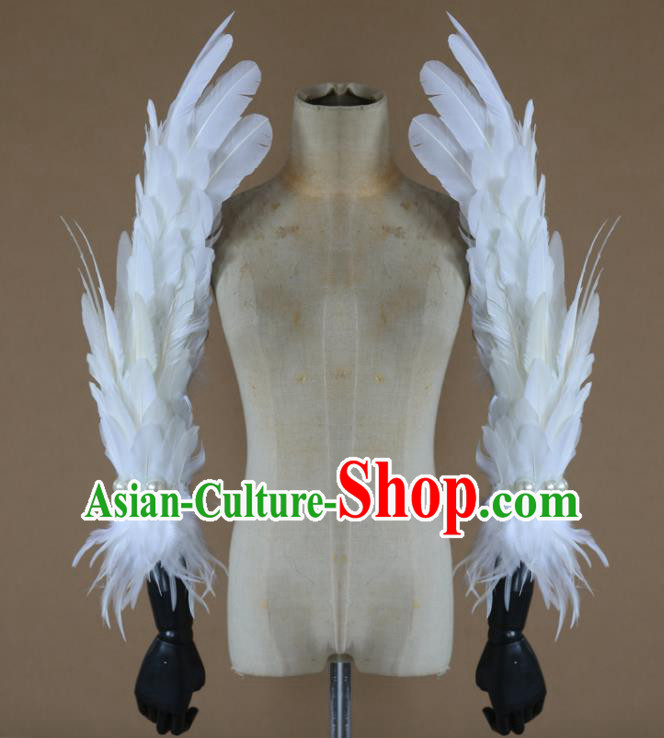 Top Stage Show Prop Brazilian Carnival Headdress Samba Dance Feather Sleeve Accessories Miami Catwalks Wings