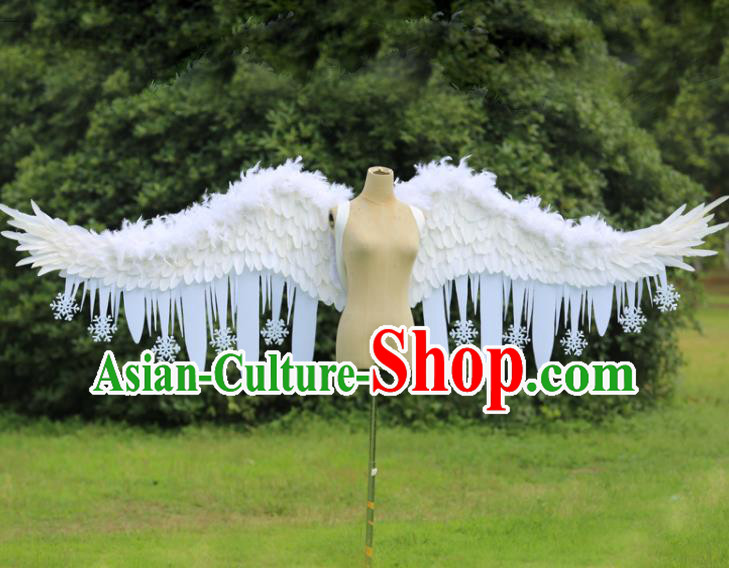 Custom Miami Stage Show Feather Wear Christmas Catwalks Props Opening Dance Deluxe Angel Wings Carnival Parade Accessories
