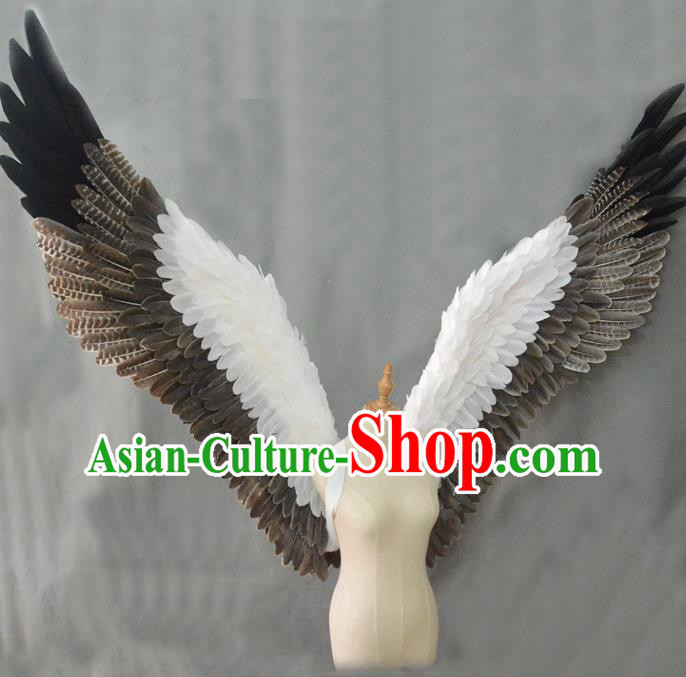 Custom Carnival Parade Feathers Wings Miami Stage Show Wear Halloween Cosplay Eagle Wing Props Opening Ceremony Back Accessories