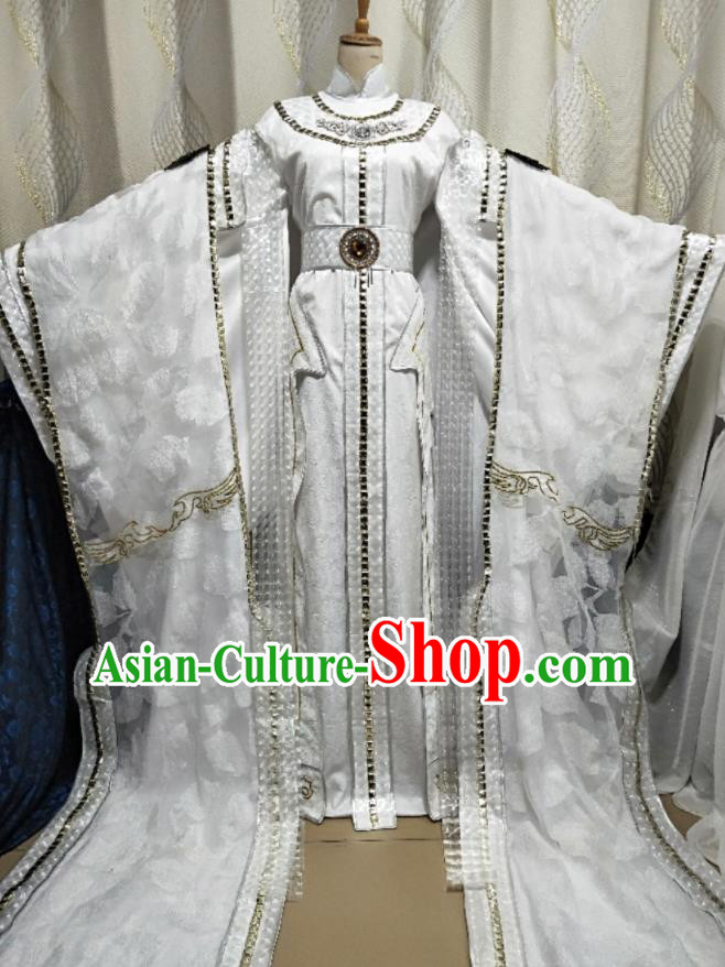 Chinese Puppet Show Swordsman Garment Costumes Ancient Heaven Lord Robe Uniforms Traditional Cosplay Emperor Clothing
