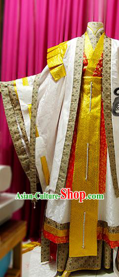 Chinese Puppet Show Swordsman Garment Costumes Ancient Royal King Robe Uniforms Traditional Cosplay Emperor Clothing