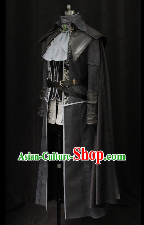 Custom European Prince Garment Costumes Western Warrior Leather Suits Cosplay Knight Clothing