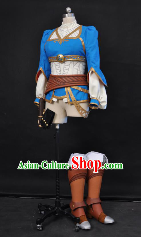 Top Cosplay Young Lady Dress Outfits Game Character Princess Garment Costume Traditional Huntress Clothing